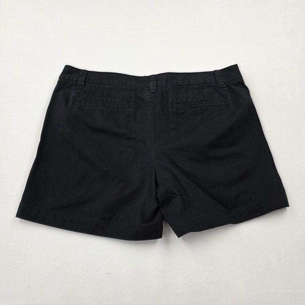 Merona Women's Black Chino Twill Mid Rise Shorts w/ Pockets Size 8